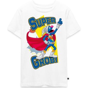 Sesamstraat Super Grobi Superheld Premium T-Shirt Tiener