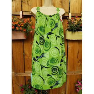 Dames jurk met print groen One size 40/46
