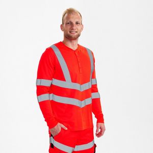 Engel Safety - 9548-182 - Hi-Vis T-shirt - Rood - Lange Mouwen