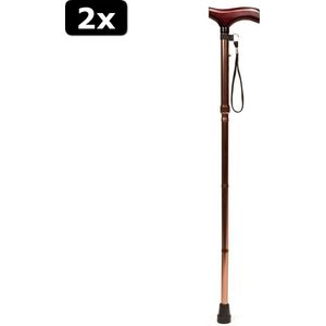 2x Vitility VIT-70510020 Opvouwbare Wandelstok Derby Brons
