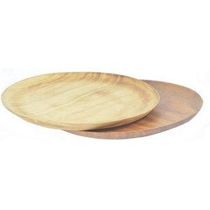set van 3 houten borden - 22 cm - Kinta - fair trade