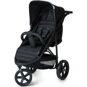 Rapid 3 Driewieler Buggy - Tot 25 Kg - Ligfunctie Vanaf Geboorte - Inklapbaar Met Éénhands Vouwmechanisme - In Hoogte Verstelbare Duwstang - Zwart