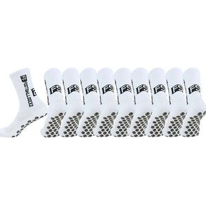 5-pack - 5 Paar - Gripsokken Voetbal Wit Sportsokken Anti-Blaren (Maat 36-41)