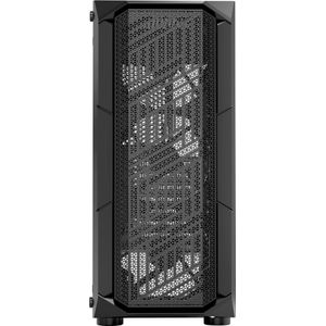 Pc Gaming Behuizing, Mid-Tower, Gehard Glazen Paneel met Geoptimaliseerde Luchtstroom, Stofbescherming, 4x 120 Mm Argb-Ventilatoren, Compatibel met Gpu's Tot 320 Mm Lang, Geschikt voor Atx / M-Atx / Itx