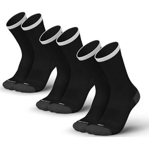 Ultradunne Fietssokken met Compressie voor Dames en Heren | 3 Paar Ademende Racefietssokken