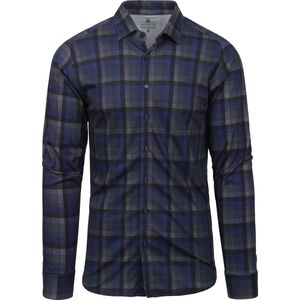 Desoto - Overhemd Kent Ruiten Blauw Zwart - Heren - Maat 3XL - Slim-fit