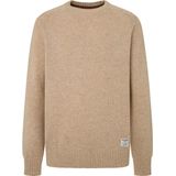 Pepe Jeans - Gebreide Trui - Beige - Katoen/Wol/Alpaca - Normale Pasvorm