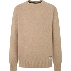 Pepe Jeans - Gebreide Trui - Beige - Katoen/Wol/Alpaca - Normale Pasvorm