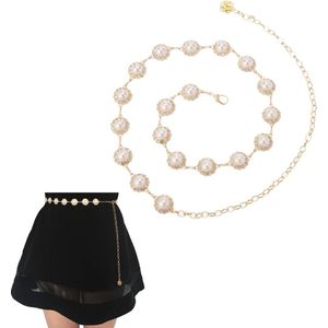 Kettingriem voor Dames Tailleriem met Metalen Ketting Elegante Riem voor Kledingdecoratie Strakke stringjurk
