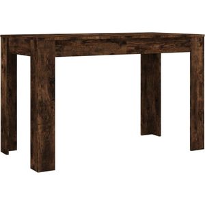 vidaXL - Eettafel - 120x60x76 - cm - bewerkt - hout - gerookt - eikenkleurig