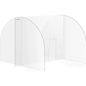 Uniprodo Hoestscherm - 82 x 60 cm - Acrylglas - doorlaat 25 x 12 cm
