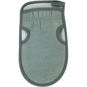 Huishoudelijke, krachtige modderscrubhandschoen - Exfoliërende badhanddoek - Veganistische viscose + duimgat - Pijnloze dikke modderscrub - Perfect voor rug, armen en dijen - groen