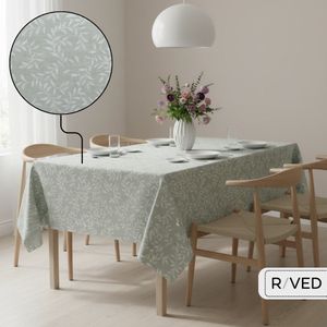 Raved Tafelzeil Bladeren  140 cm x  140 cm - Groen - PVC - Afwasbaar