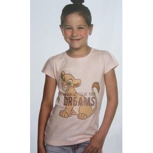 Lion King t-shirt roze maat 104-110