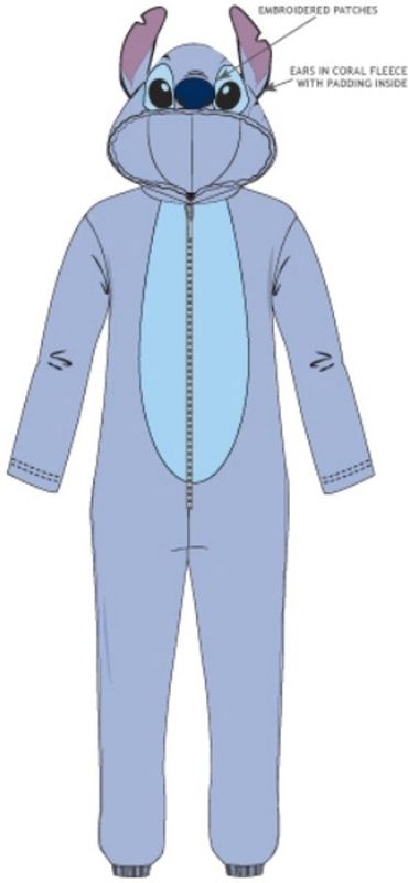 Disney - Lilo & Stitch - Onesie - Blauw - Fleece