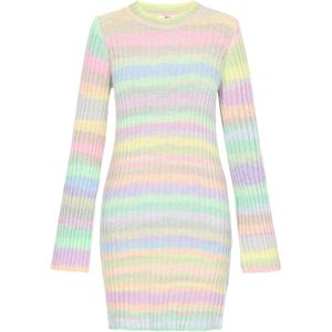 MYMO - Jurk - Blauw Geel Limoen Lila Oranje Pink - Kort Mini - Slanke Pasvorm