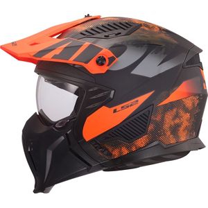 LS2 - OF606 Drifter - Helm - Gas Grijs Oranje - XL