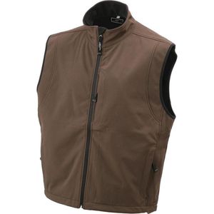 James and Nicholson Heren Waterdichte Softshell Vest (Bruin)