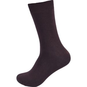 6 Paar Top kwaliteit Herensokken - 95% Katoen -Donex - Bruin - 39-42