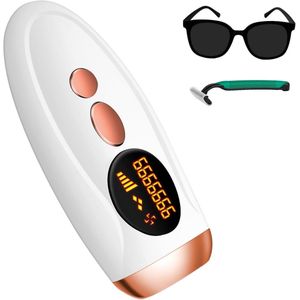 IPL Pulsed Light ontharingsapparaat - 999.999 flitsen - 2 standen - 5 energieniveaus - Laser ontharingsapparaat - Ultieme laser ontharing voor gezicht, lichaam, oksels, truien - Voor mannen en vrouwen - 17,4 x 7,3 x 4,8 cm