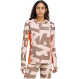 Adidas Multi Synthetic Lange Mouwen Basislaag Beige XL Vrouw