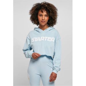 Starter Black Label - Logo icewaterblue Crop Hoodie - S - Blauw