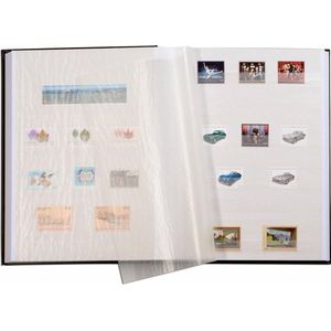 Luxe insteekalbum postzegels Comfort S 64 witte bladzijden - bordeauxrode kaft