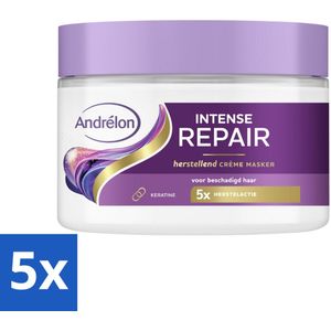 Andrélon – Crème Haarmasker – Intense Repair – 300 ml - Bulkverpakking - 5 stuks