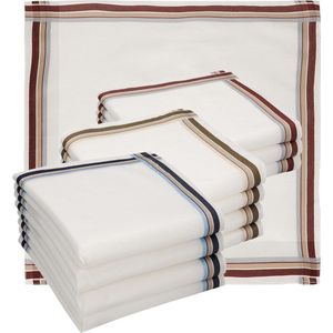 Stoffen heren zakdoeken Betz 100% katoen Leo 5 12 stuks - maat 40 x 40 cm