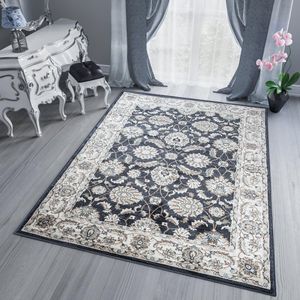 Tapiso Dubai Vloerkleed Antraciet Oriental Oosters Tapijten Maat- 120x170