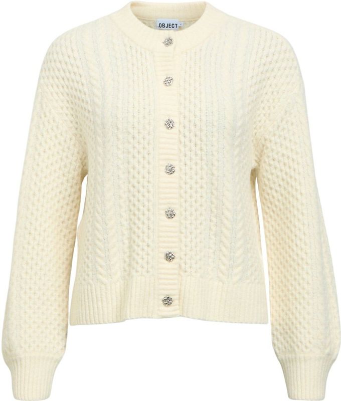 Object Vest Objdebbie Lo Knit Cardigan 143 23048324 Birch/melange Dames Maat - M