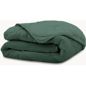 HappyBed Wasbaar dekbed zonder overtrek 140x200 - Bedrukt dekbed zonder hoes - Hoesloos Dekbed met Print - All year dekbed enkel - Eenpersoonsdekbed - Dark green
