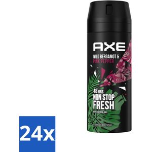 Axe - Deodorant Bodyspray - 48hrs Fresh - Wild Bergamot & Pink Pepper - 150 ml - Voordeelverpakking - 24 stuks