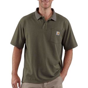 Carhartt Pocket Losvallende Polo Met Korte Mouwen Groen XL Man