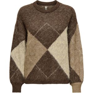 Only - ONLNOEME LIFE LS JQ O-NECK KNT - Gebreide Trui - Chestnut