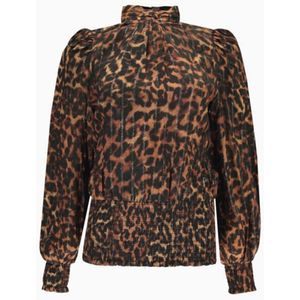 Guess LS Monique Dames Top - Amber Lynx Print - Maat M