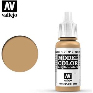 Vallejo 70912 Model Color Tan Yellow - Acryl Verf flesje