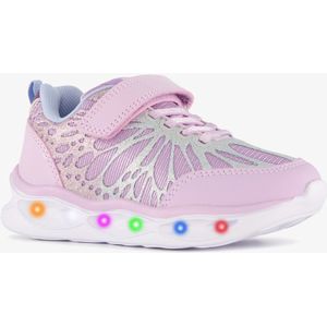 Blue Box meisjes sneakers met lichtjes en glitters paars - Maat 28