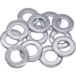 250 stuks - DIN 125A sluitringen M12 - ronde metalen ringen - platte reparatiering - stalen afstandhouders