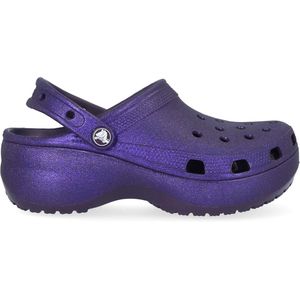 Crocs - Classic Platform Glitter Clogs Dark Iris - Maat 34-35