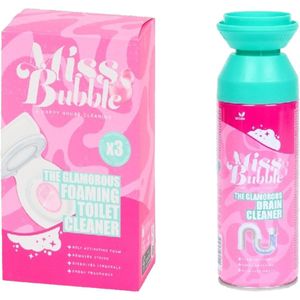 Schuimende toiletreiniger + Gootsteenontstopper FOAMY FRIEND - Set van 2 - 3 Poederzakjes - 400 ml