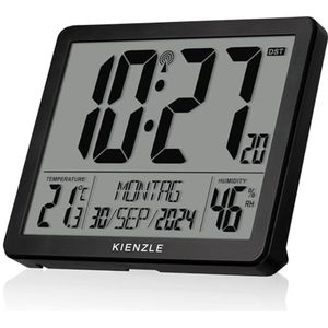 Digitale radiogestuurde wekker met XXL-display, temperatuur- en luchtvochtigheidsmeting