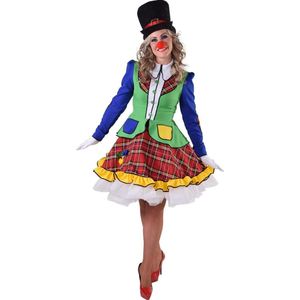 Clown pipo dames jurk - Carnaval kostuum vrouwen maat 42/44