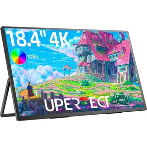 Draagbare Monitor 18,4 inch – Mini Monitor – Laptop Scherm – Extra Display – VESA Monitor – 4K UHD Resolutie – USB-C Aansluiting & Metalen Behuizing