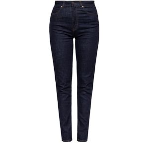 Queen Kerosin Damen Jeanshose mit Kontrast Stickerei Dunkelblau-26