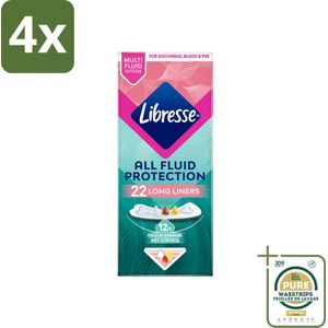 Libresse – Inlegkruisjes – Extra Protect Long – Betrouwbare bescherming – 22 Inlegkruisjes - Voordeelverpakking - 4 stuks - Dagelijks gebruik - Hygiëne