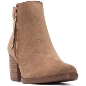 Refresh - 17291103 - Enkellaarsjes - Beige - 3 tot 5 cm - Ritssluiting - Casual