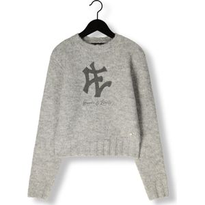 Frankie & Liberty Toyah Ny Sweater Truien & Vesten Meisjes - Sweater - Hoodie - Vest- Lichtgrijs - Maat 128