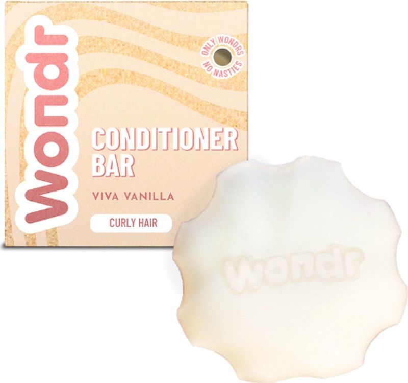 WONDR - Viva Vanilla - Conditioner Bar - 55g - Intensieve Verzorging voor Krullend Haar