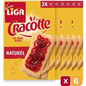 LU Cracottes Crackers Naturel Doos - 250 g - 6 Stuks - Toast - Voordeelverpakking